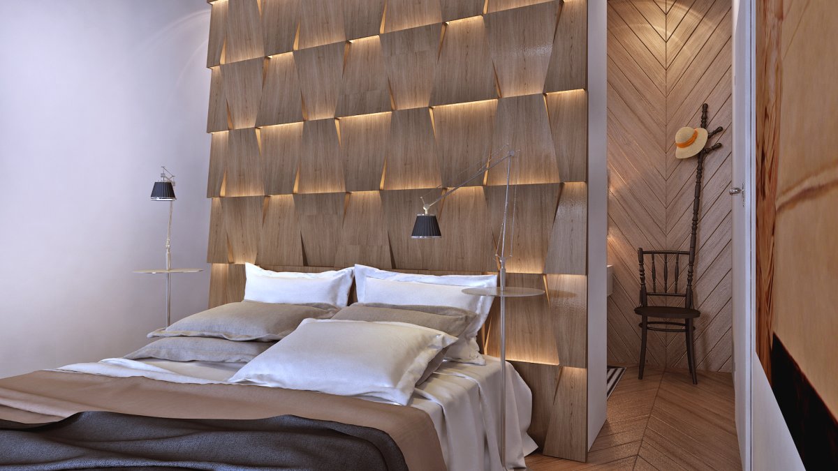 Декоративные рейки в Светлом интерьере