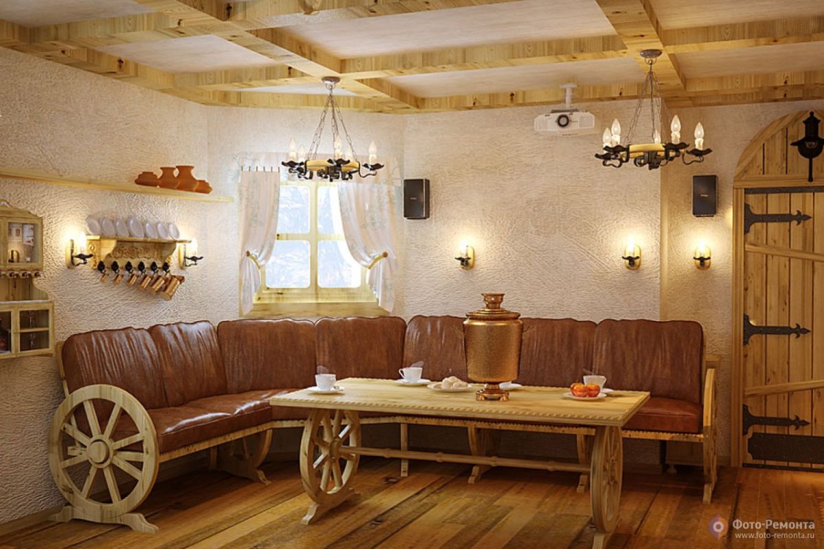 Баня в стиле Кантри
