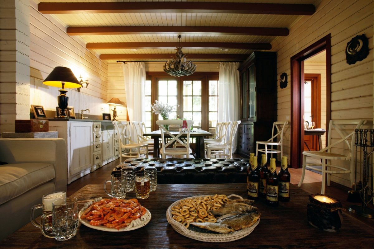 Интерьеры деревянных бань