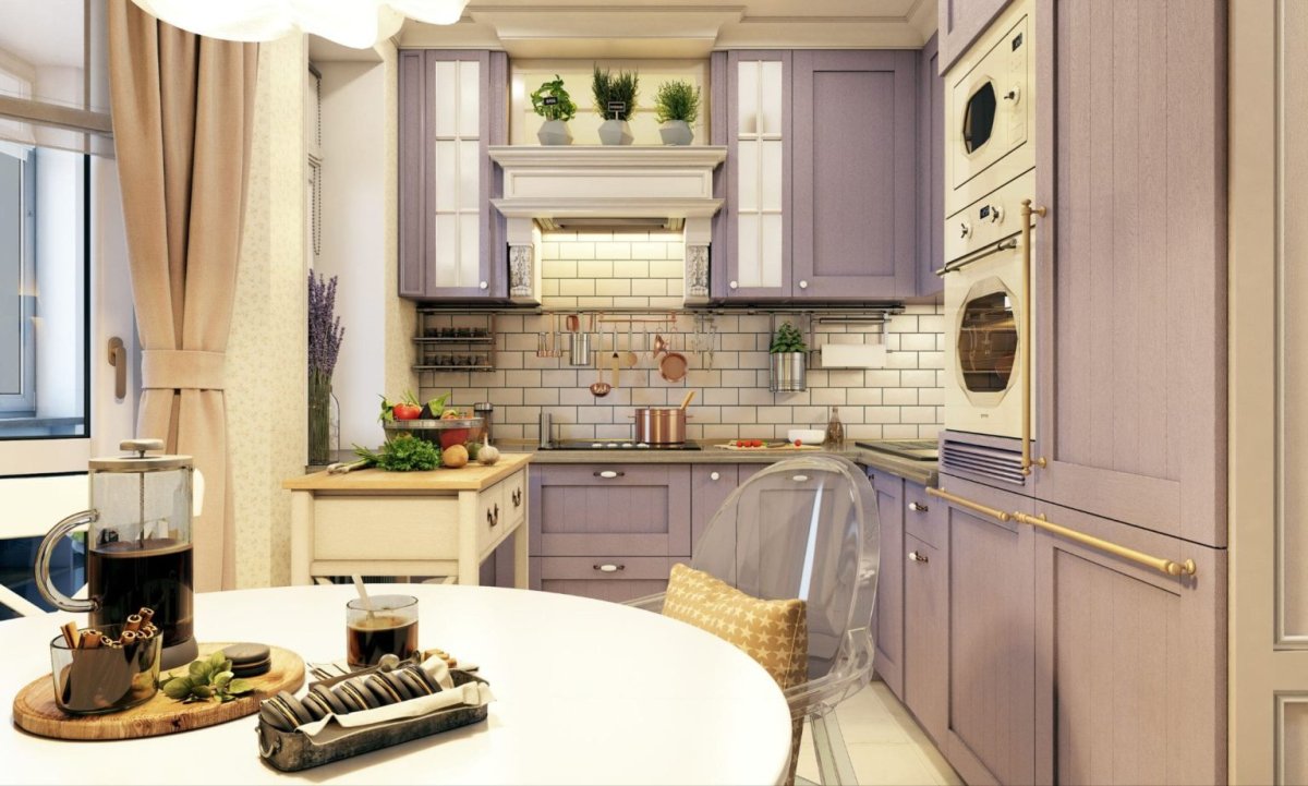 Кухня в стиле Прованс Лаванда