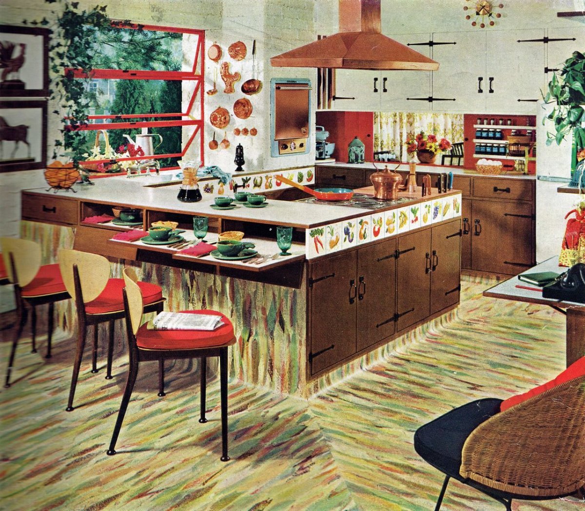 Американские кухни в стиле МИД сенчури