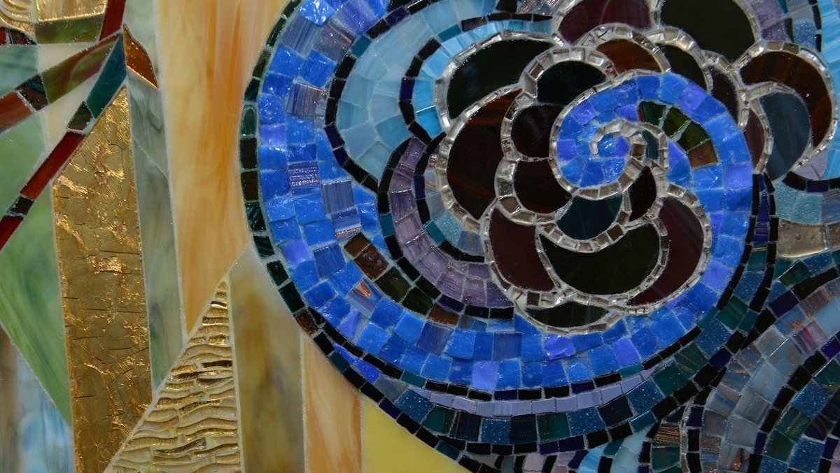 Мозаика смальта Павлин