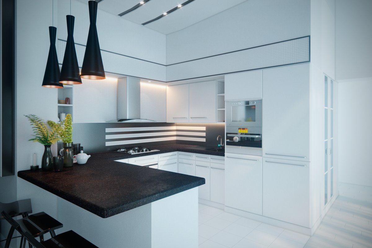 Хай тек елка в интерьере