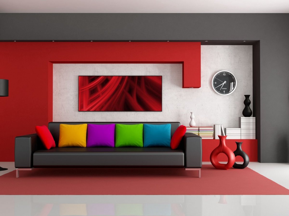 Интерьер в контрастных цветах