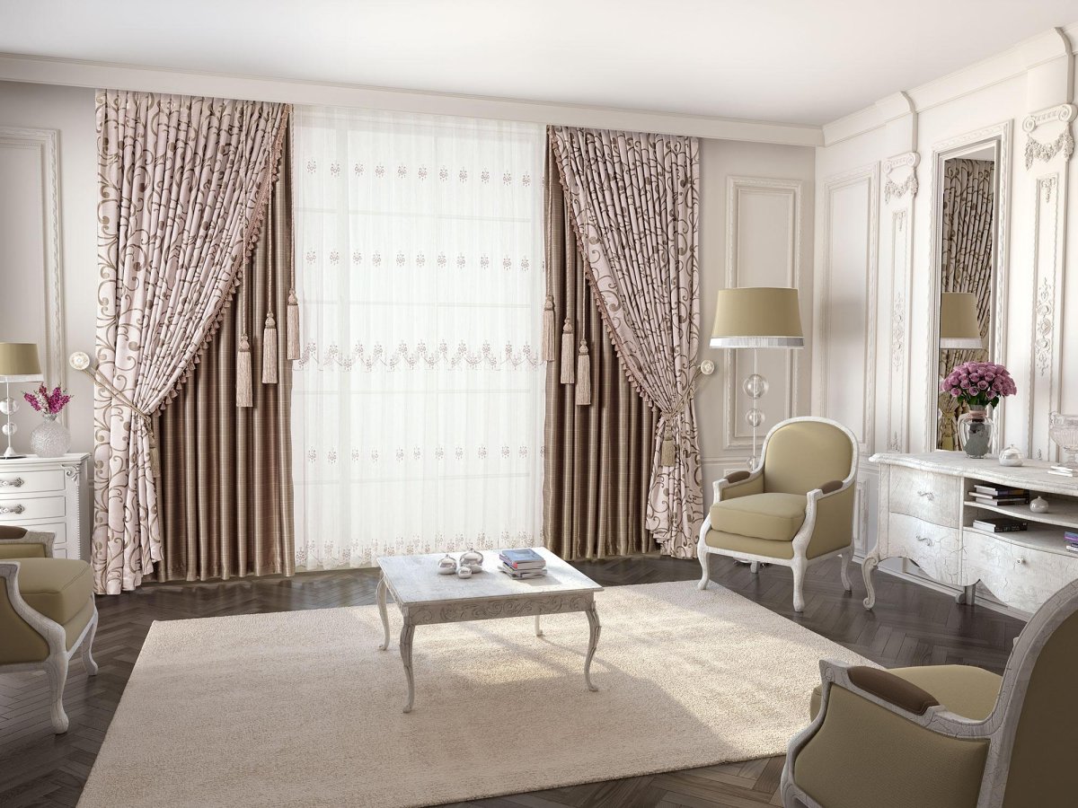 Стильные шторы для гостиной