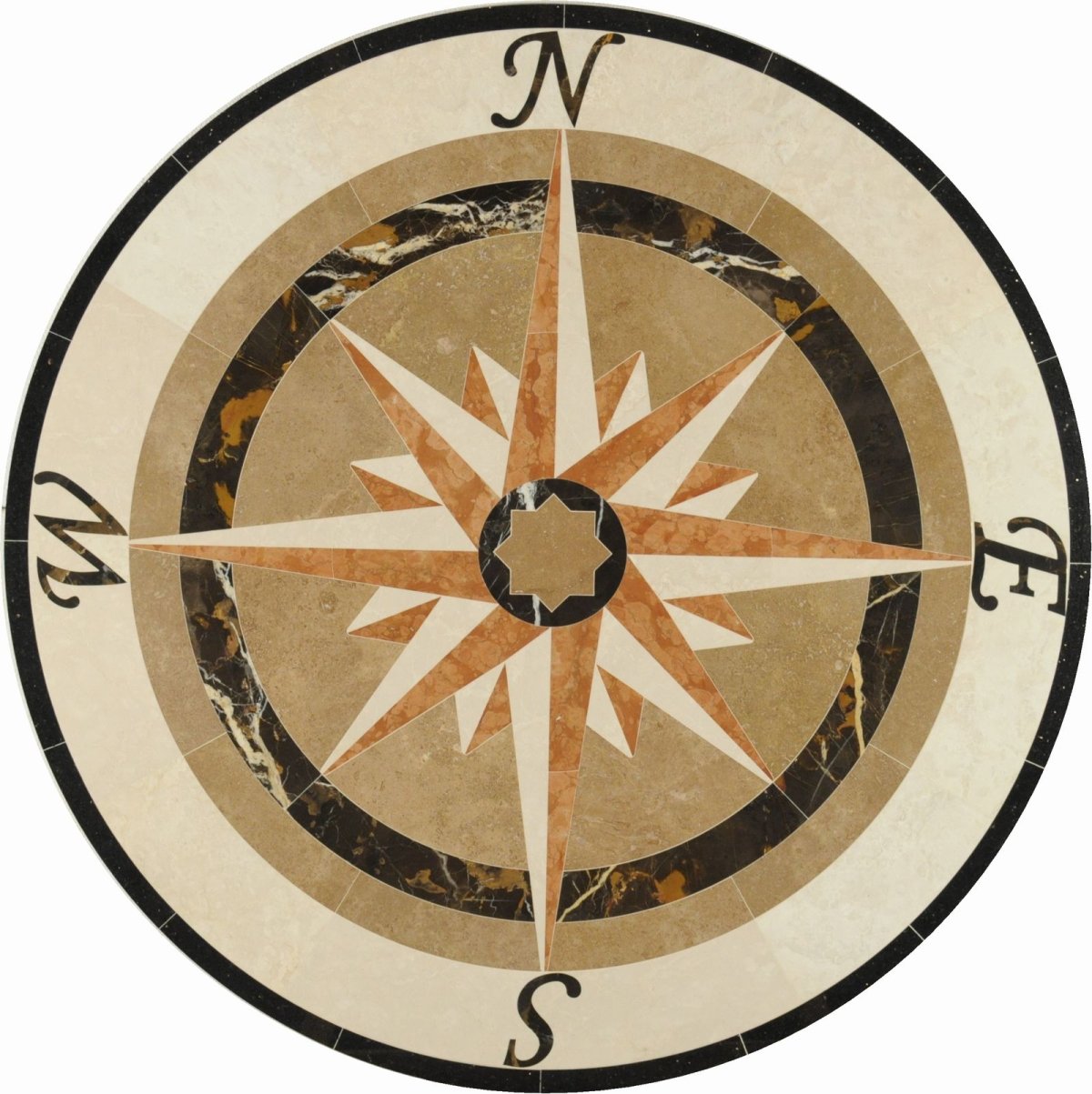 Роза ветров звезда пол мрамор