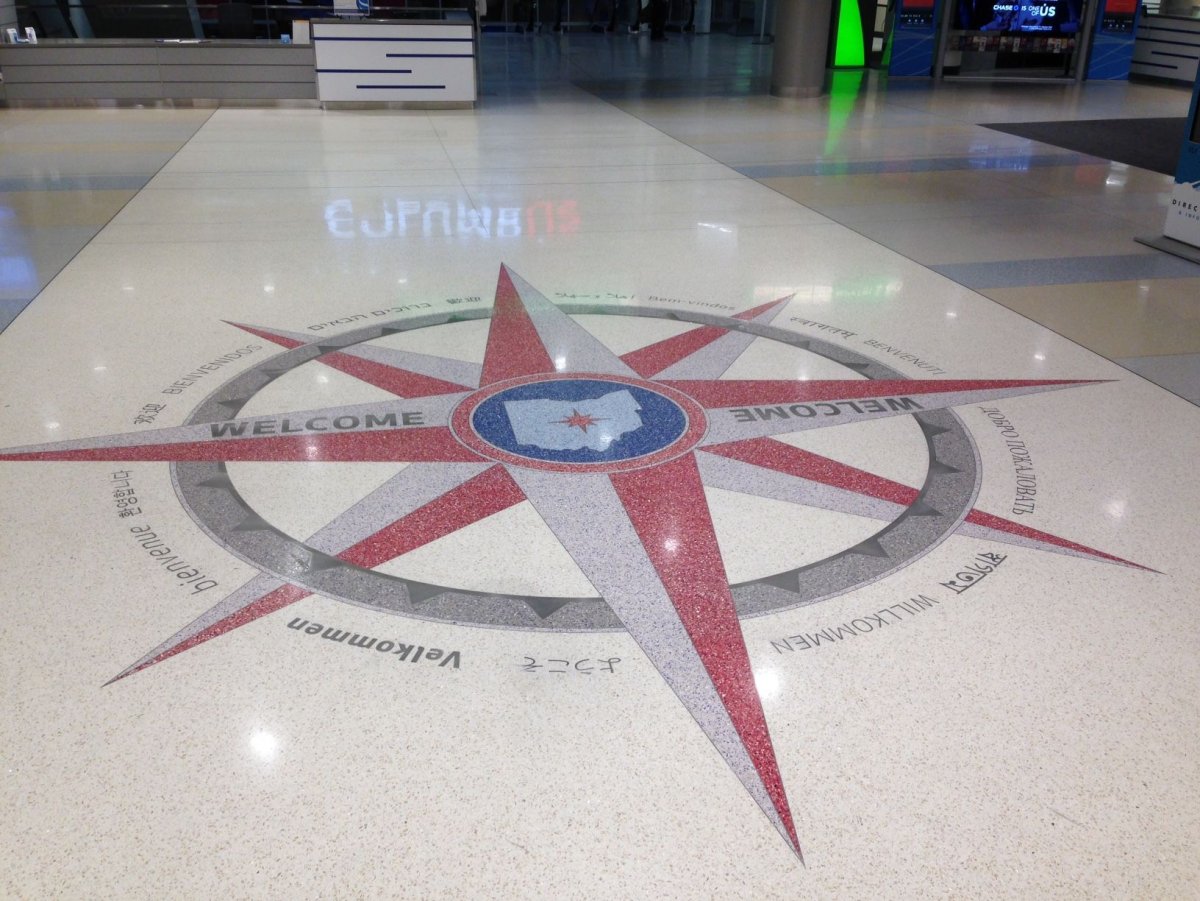 Штампованный бетон роза ветров