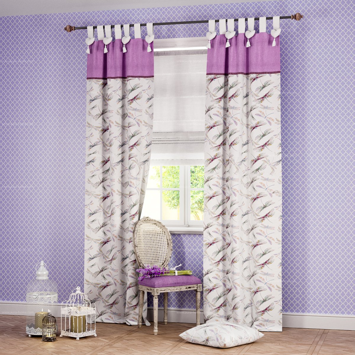 Шторы на петлях из ткани