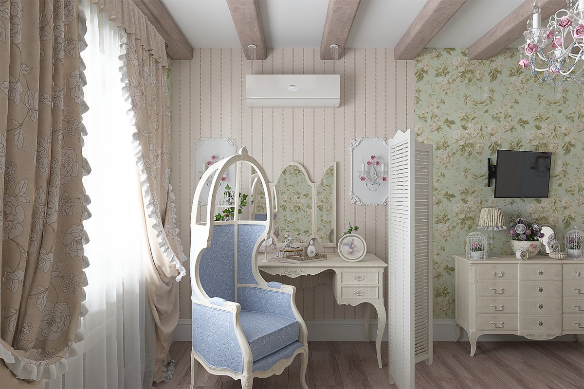 Спальня в стиле шебби Шик и Прованс