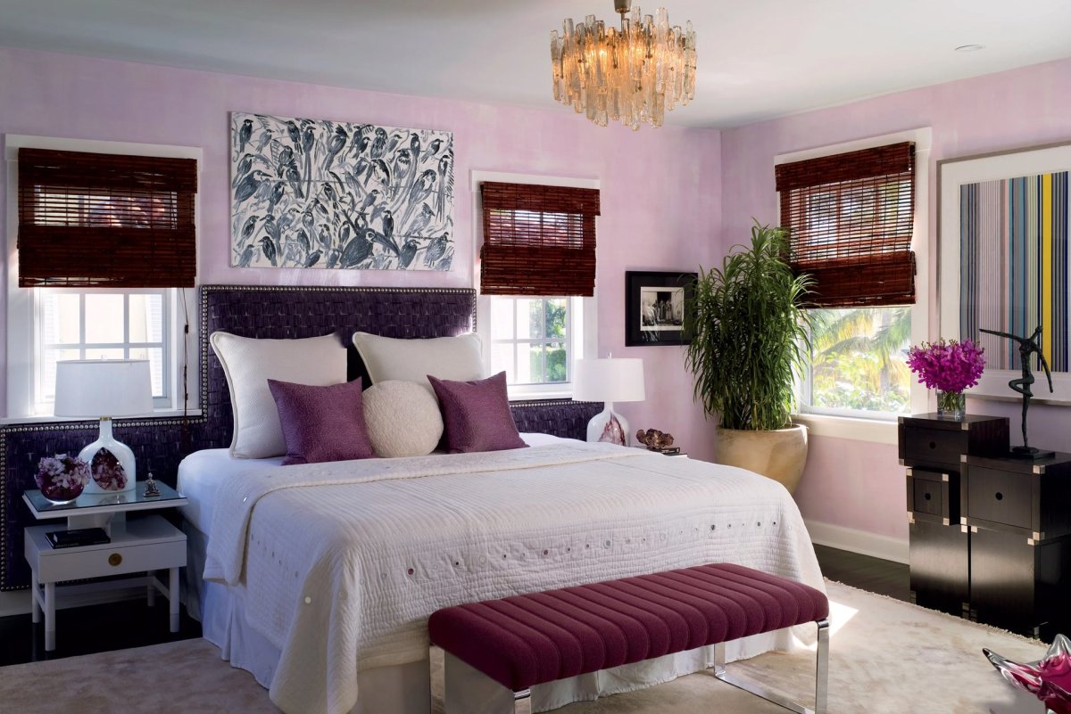 Фиолетовый декор комнаты