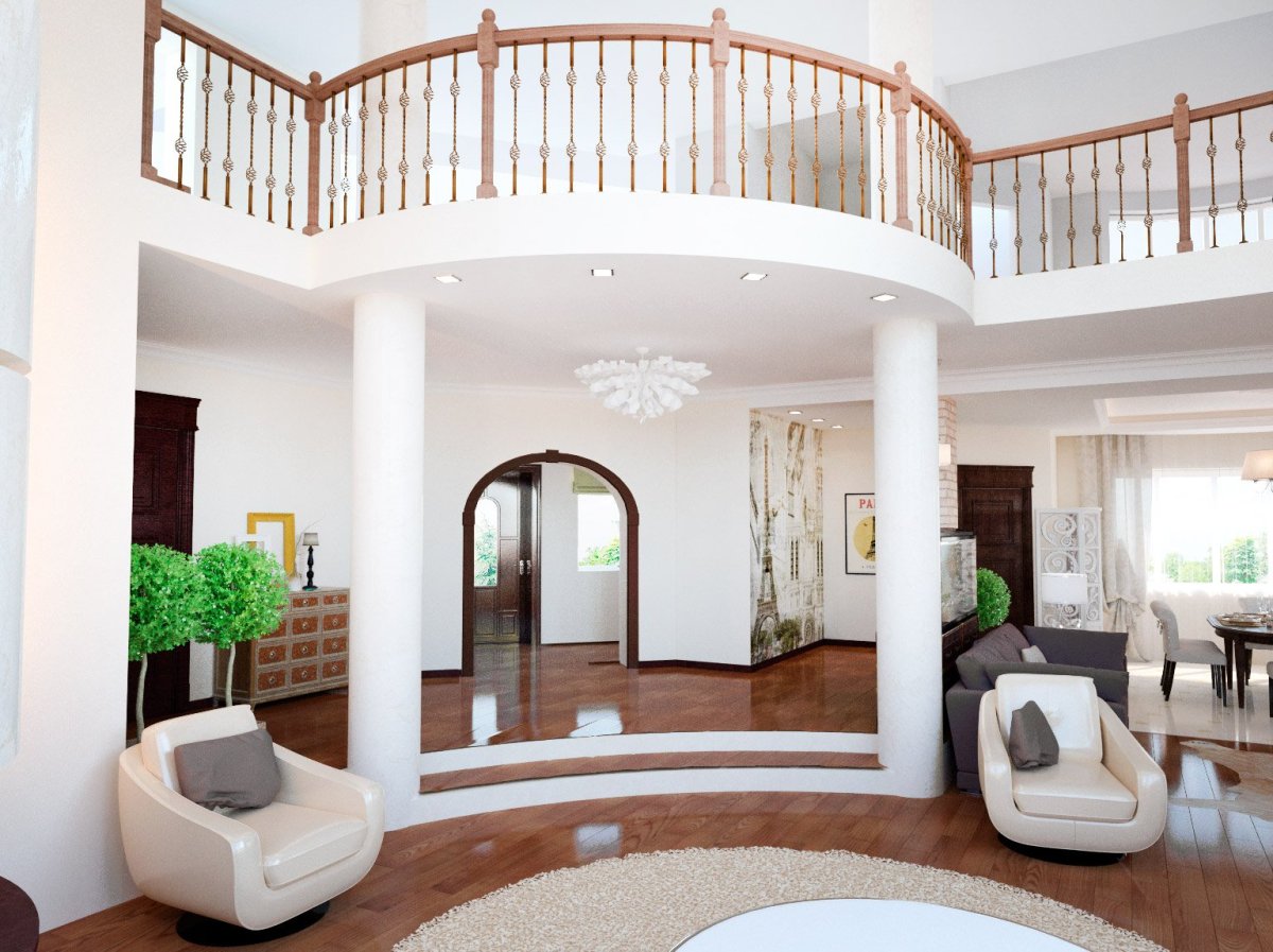 Двухэтажный дом со вторым светом