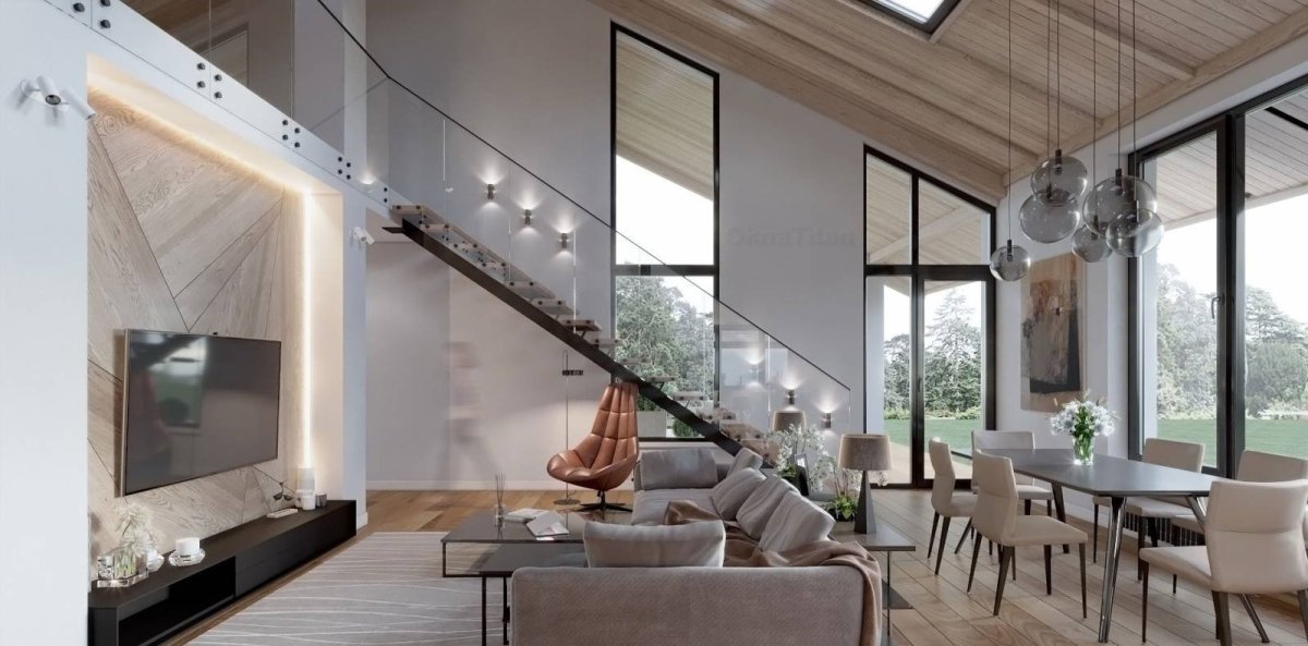 Лестница в доме со вторым светом