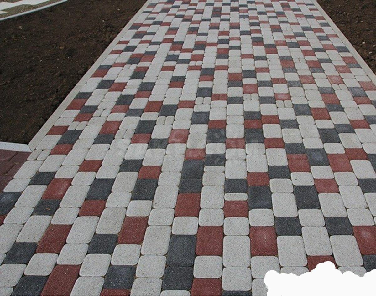 Тротуарная плитка шахматная доска