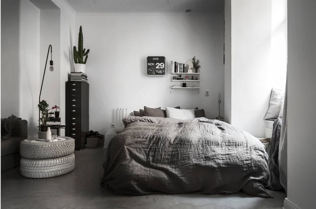 Комната в сером цвете