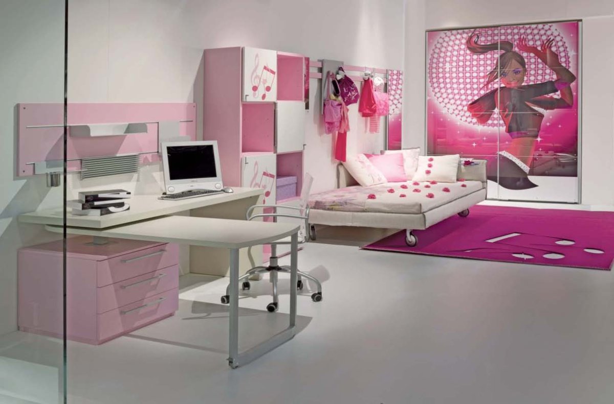 Освещение в комнате подростка девочки