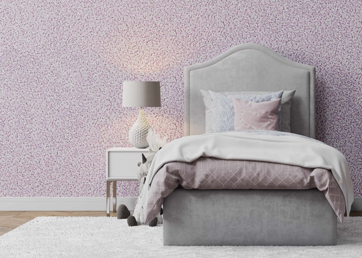 Фотообои в спальне над кроватью в интерьере