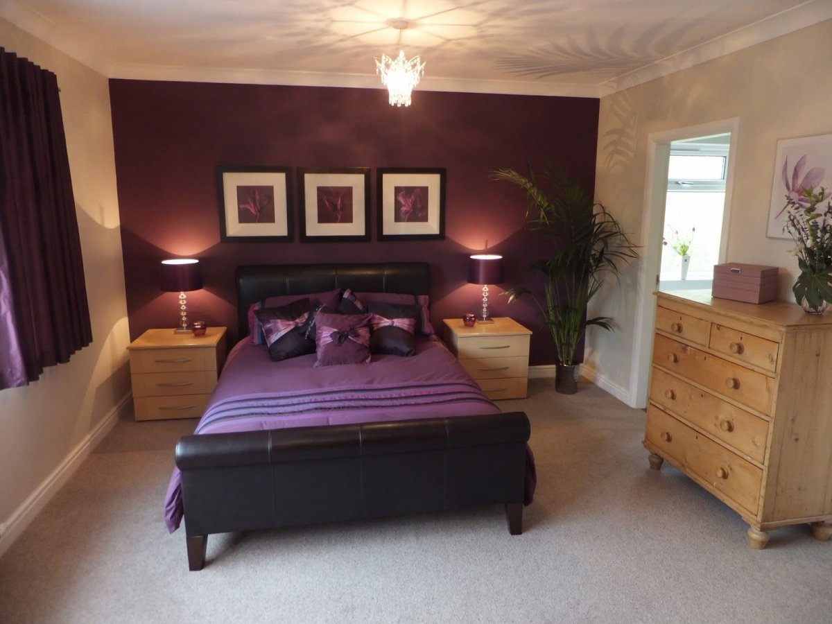 Спальня в сиреневых тонах