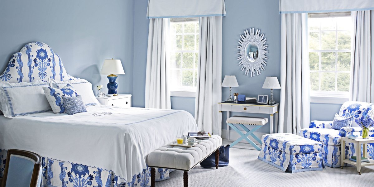 Желто голубая комната