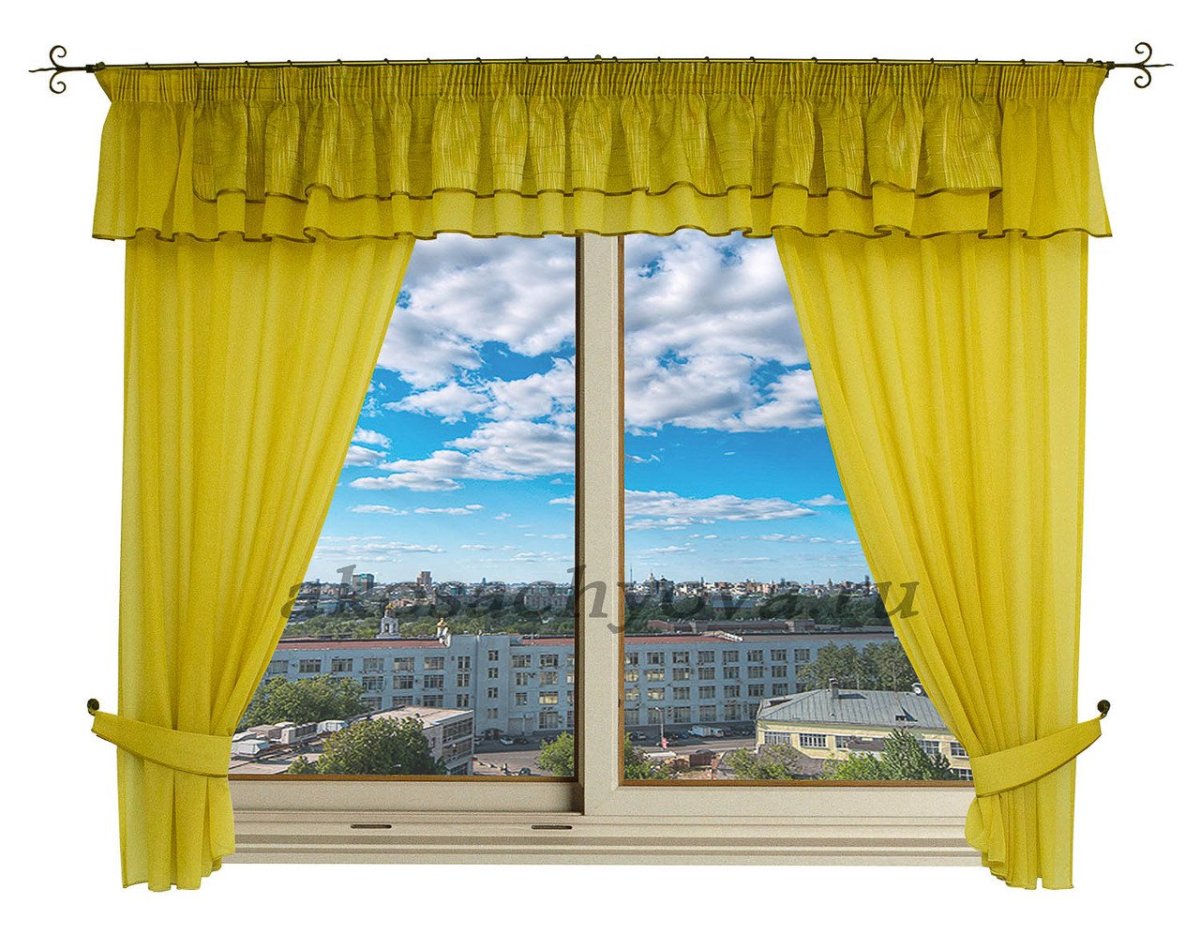 Римские шторы горчичного цвета в интерьере