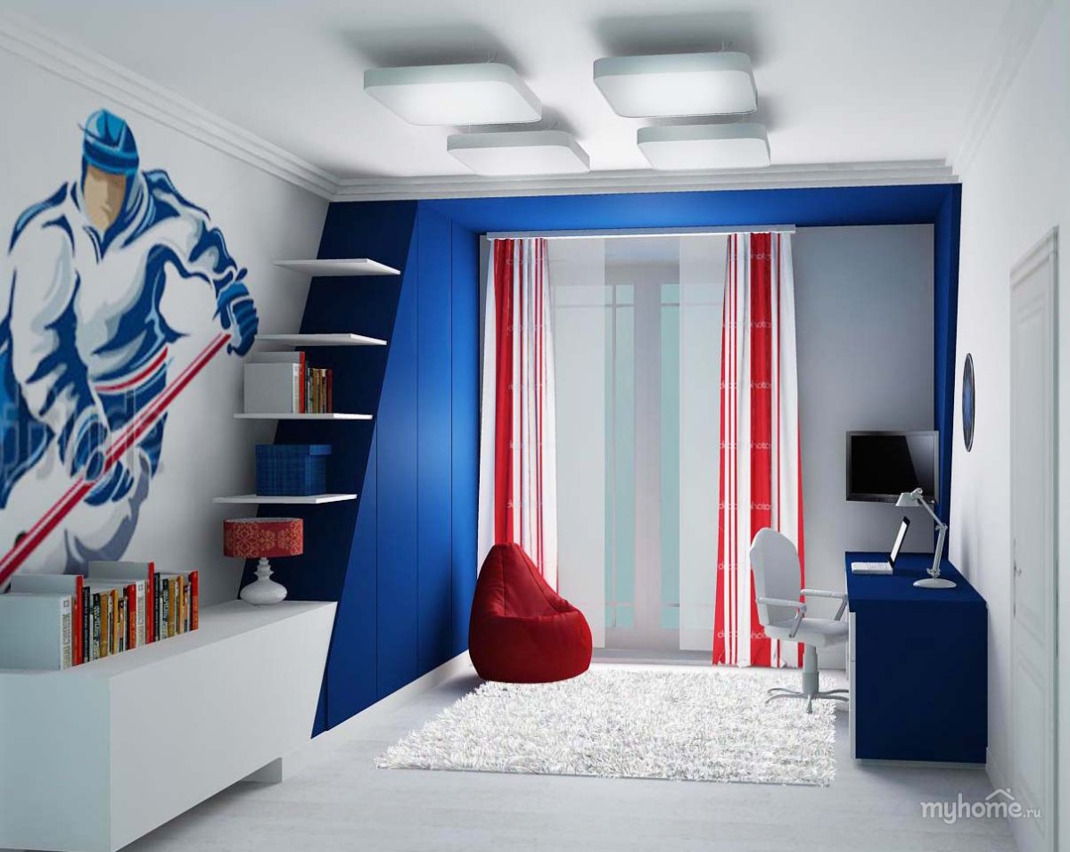 Детская комната в стиле хоккей