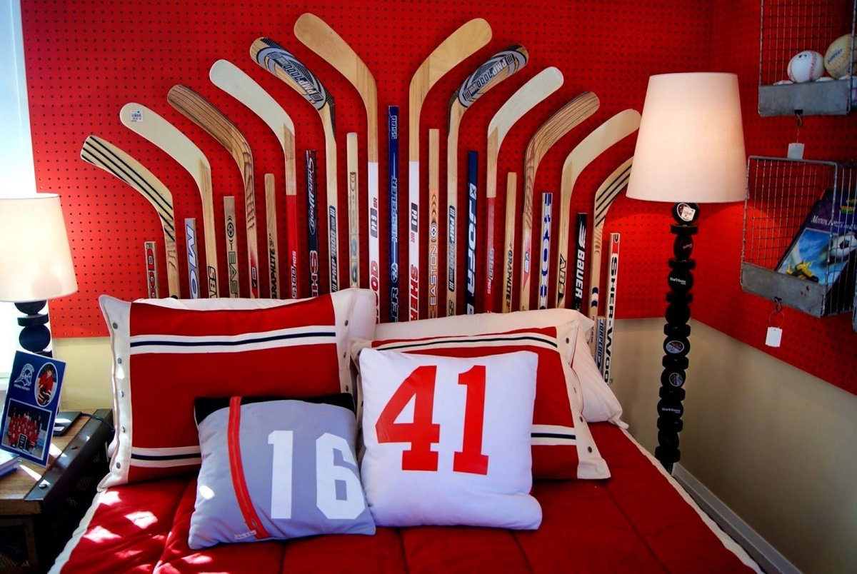 Комната в хоккейном стиле