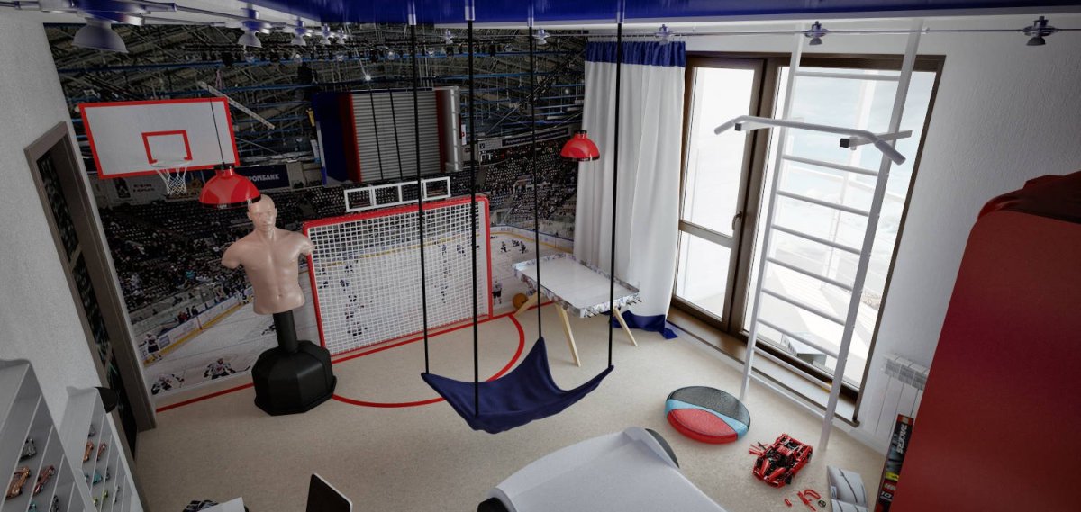 Комната в спортивном стиле