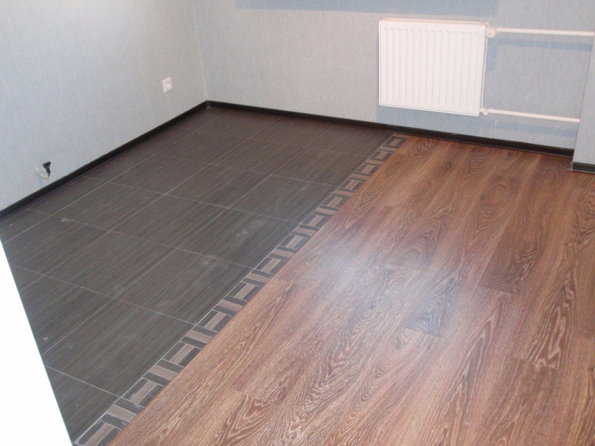 Кавер из кафеля с ламинатом