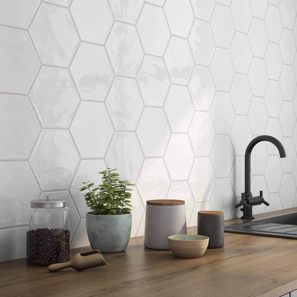 Hexagon White фартук
