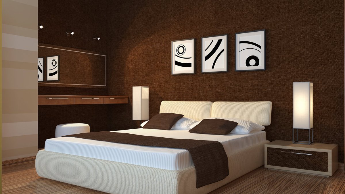 Спальня кофейного цвета