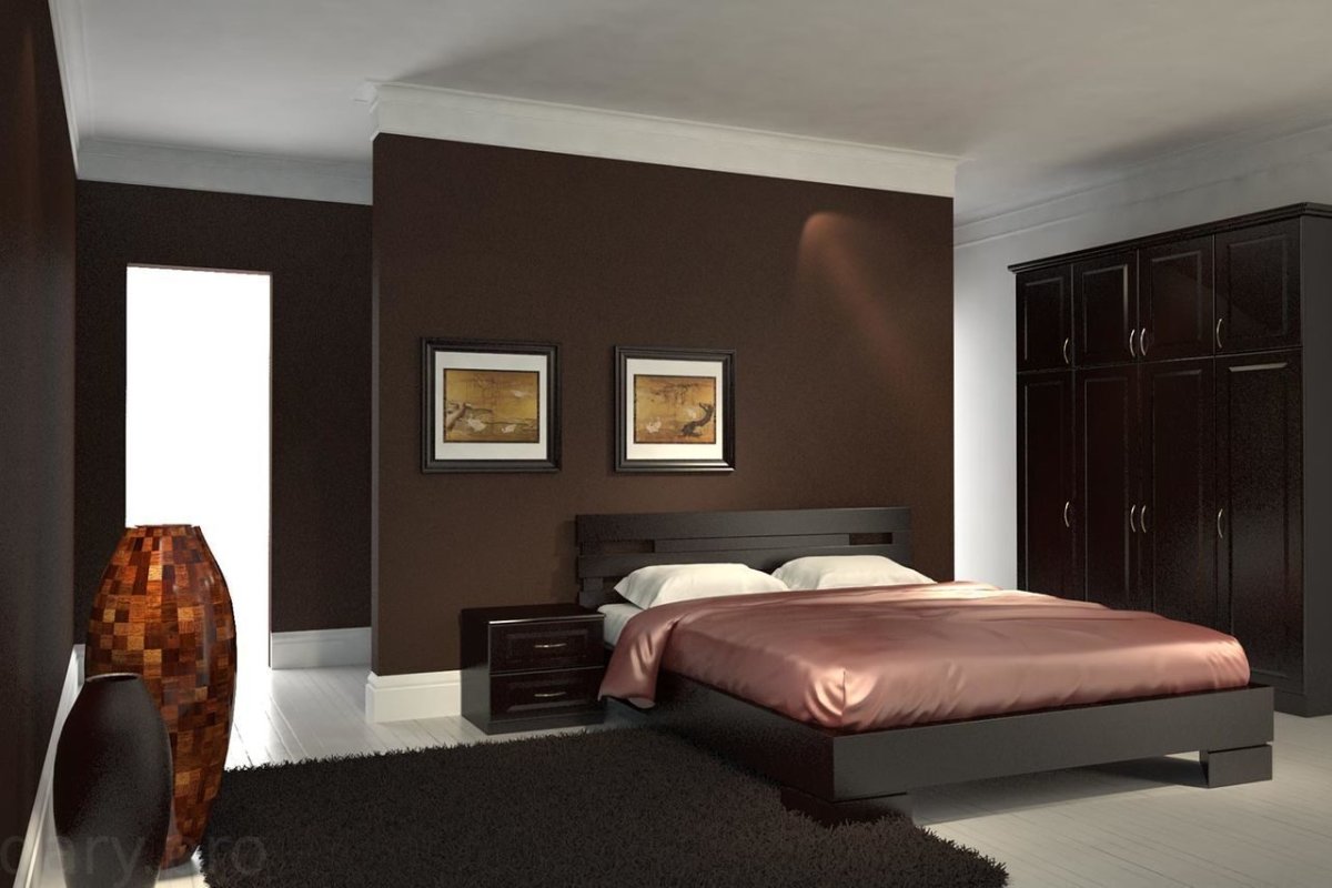 Комната в коричневом стиле