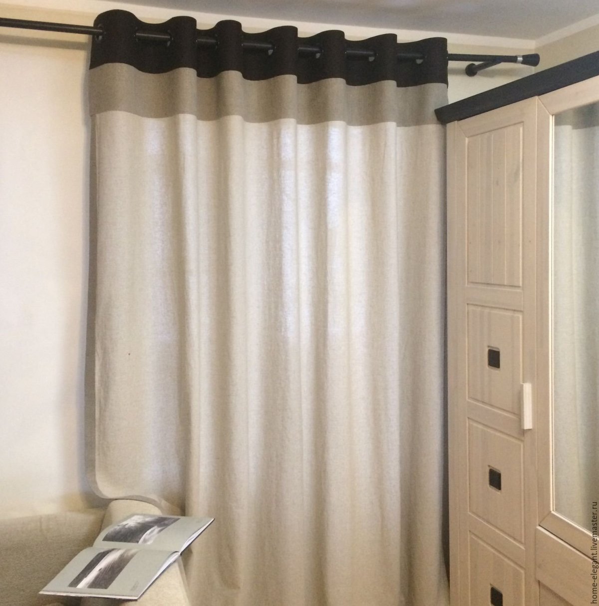 Шторы на люверсах в гостиную