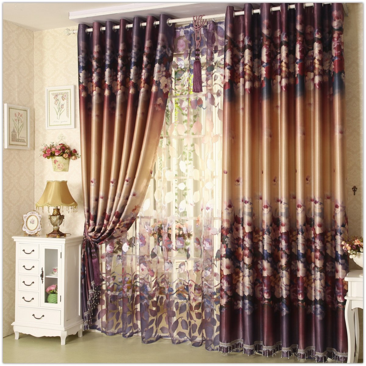 Шторы на люверсах в гостиную