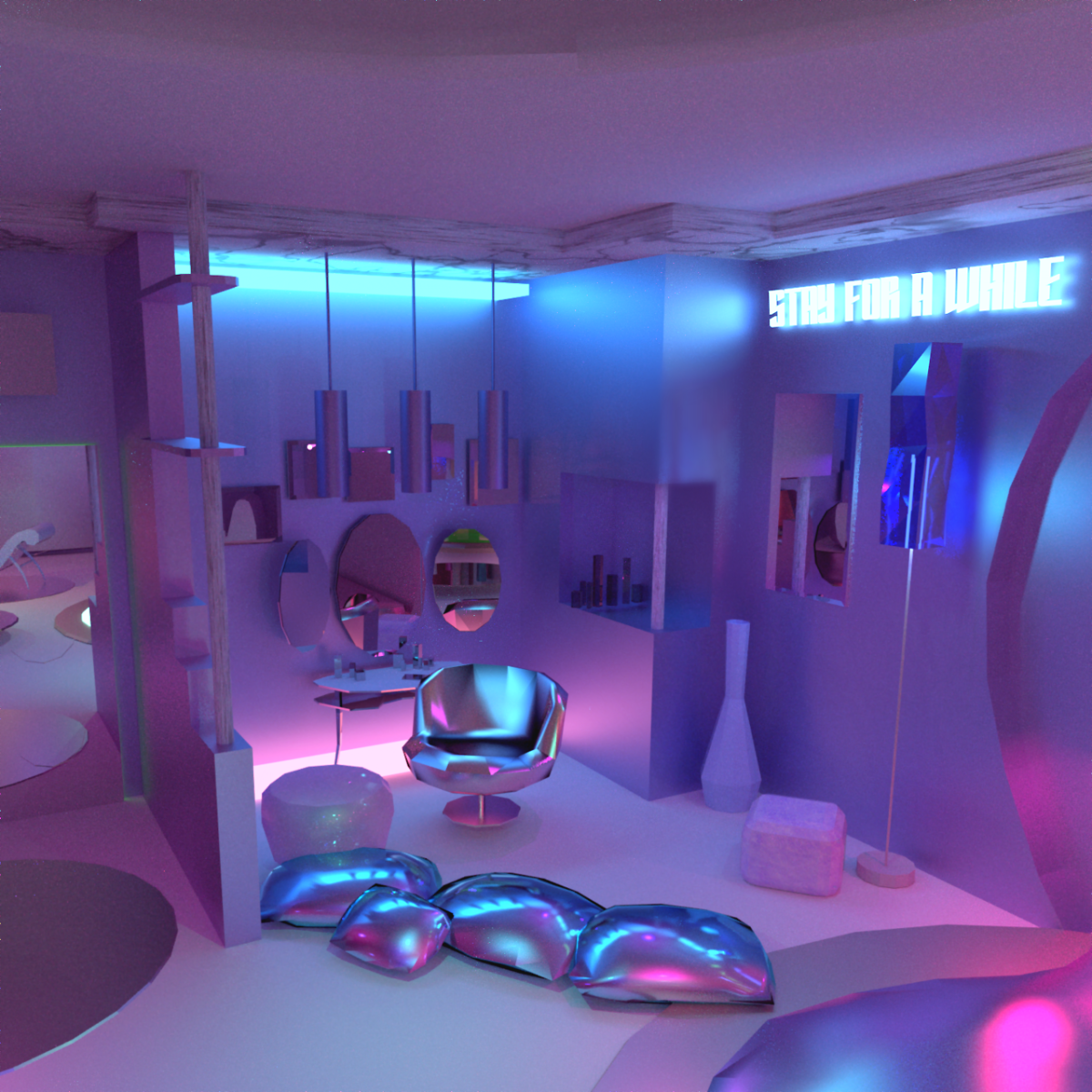 Неоновые украшения для комнаты