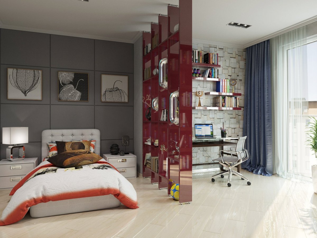 Интерьер молодежной комнаты