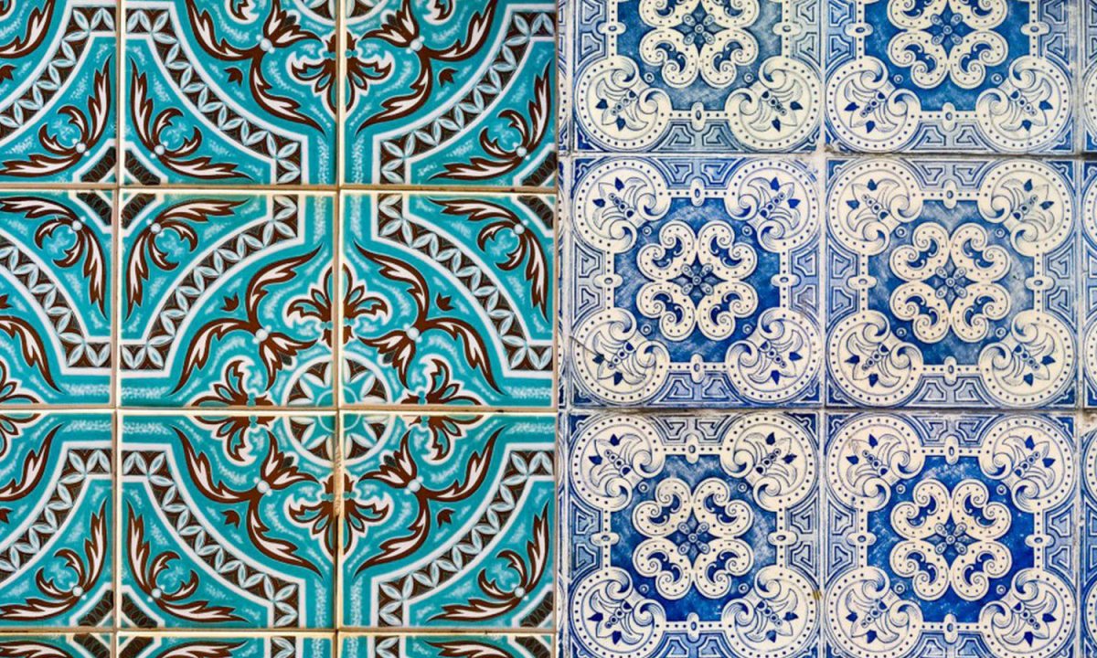 Португальская плитка азулежу Золотая