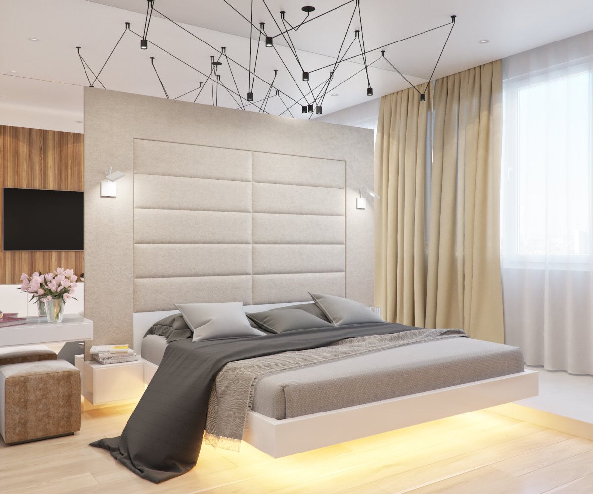 Летающая кровать с подсветкой