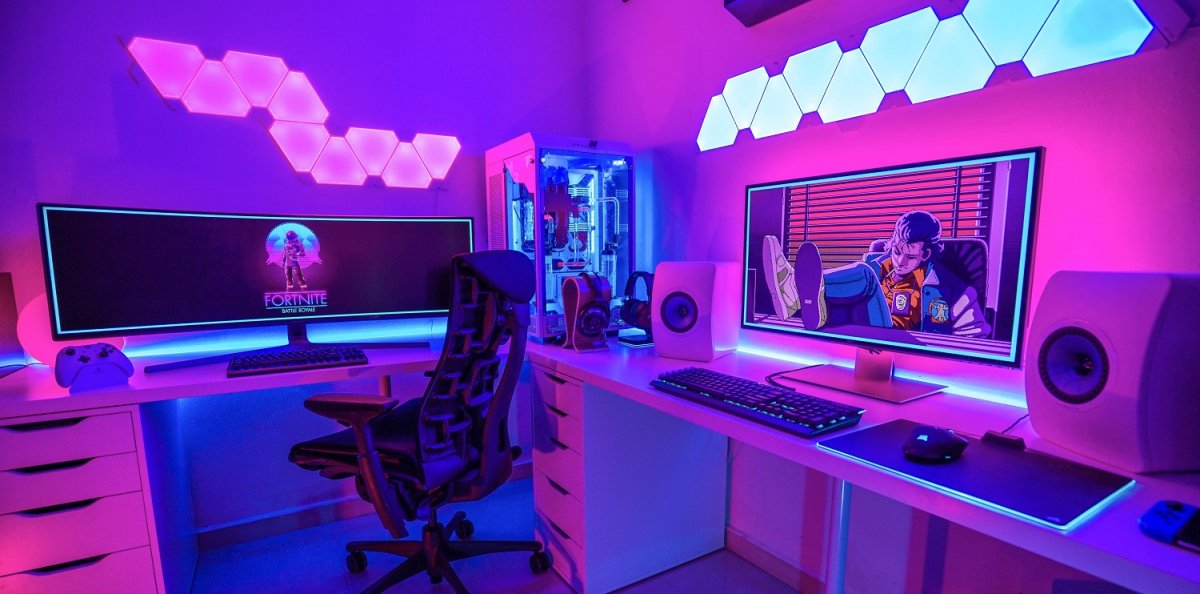 Геймерская комната с подсветкой
