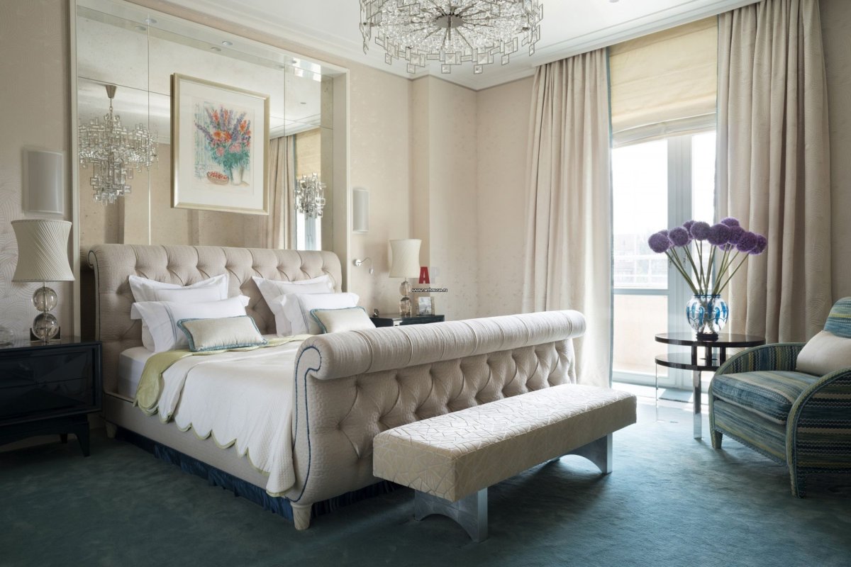 Интерьер в стиле арт деко в бежевых тонах