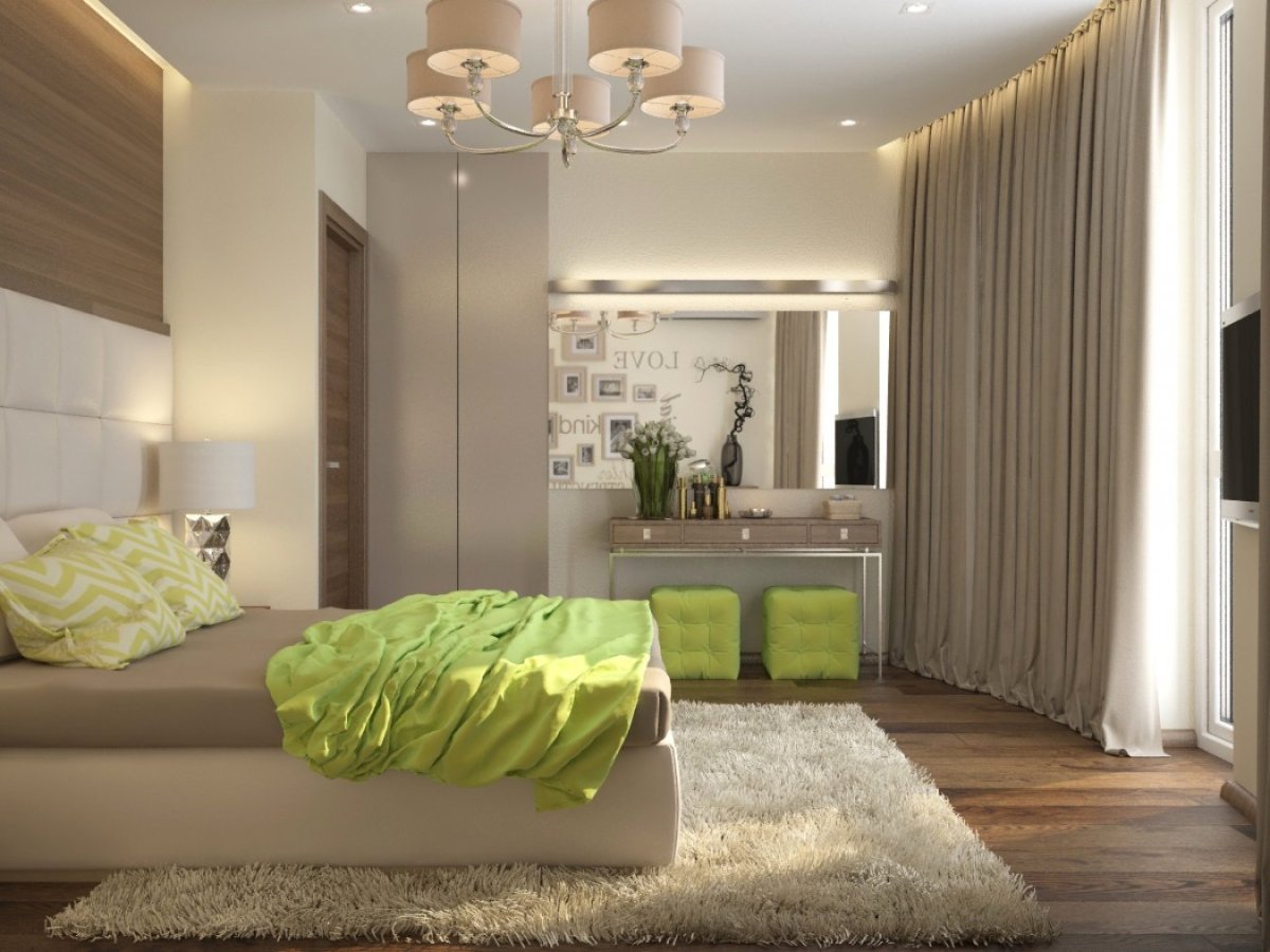 Интерьер в фисташковых тонах