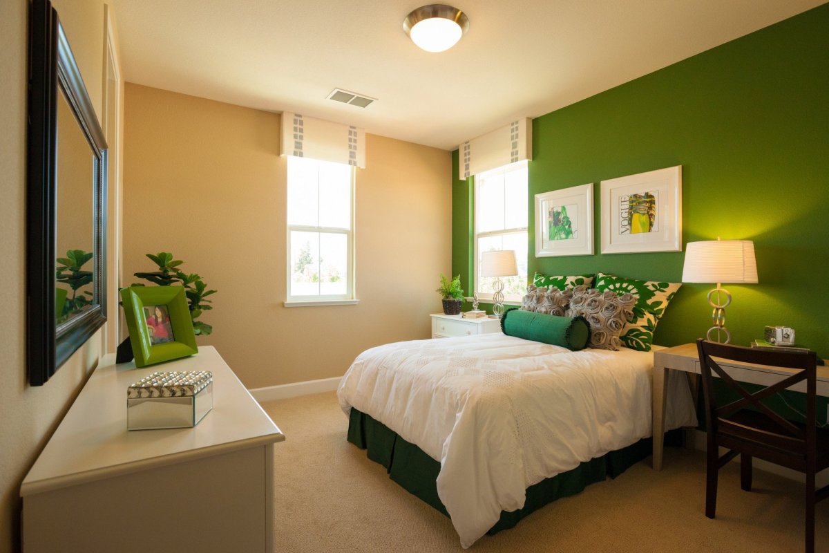 Интерьер в фисташковых тонах