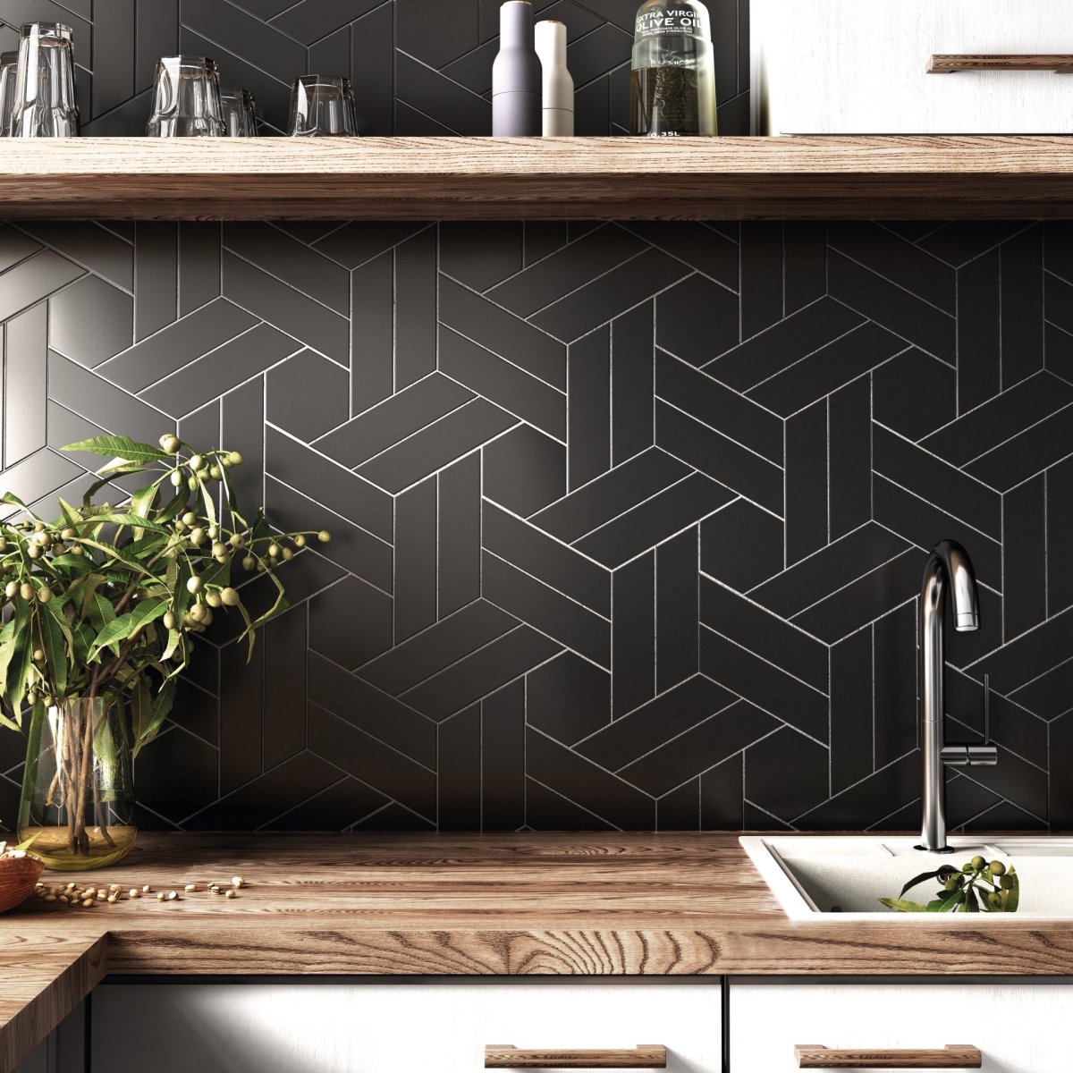 Плитка equipe Scale Hexagon Chevron Wall