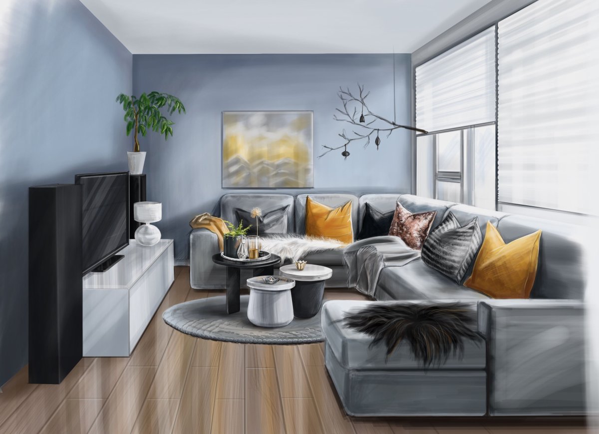 Тихомиров Сергей скетчинг интерьерный