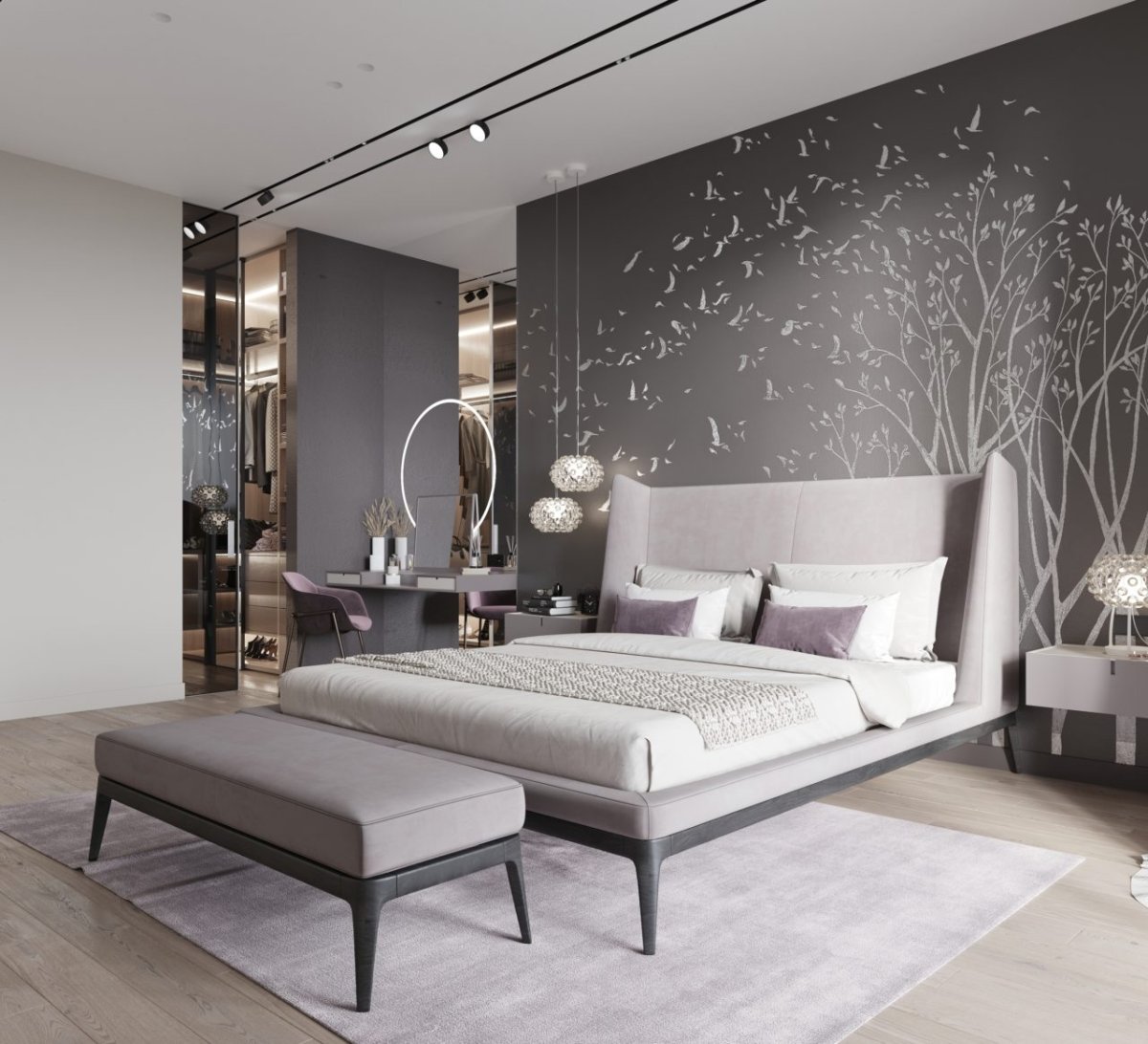 Модные обои для спальни