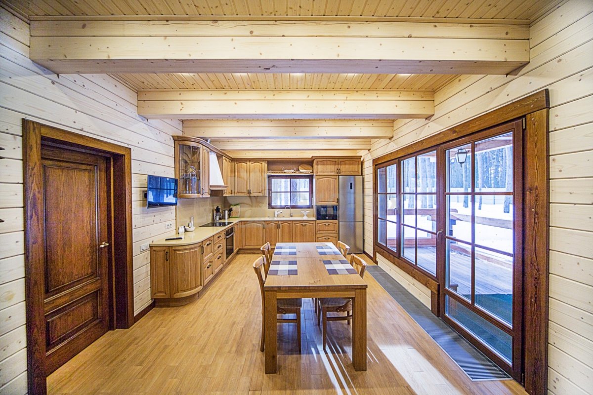 Интерьеры домов Honka из клееного бруса