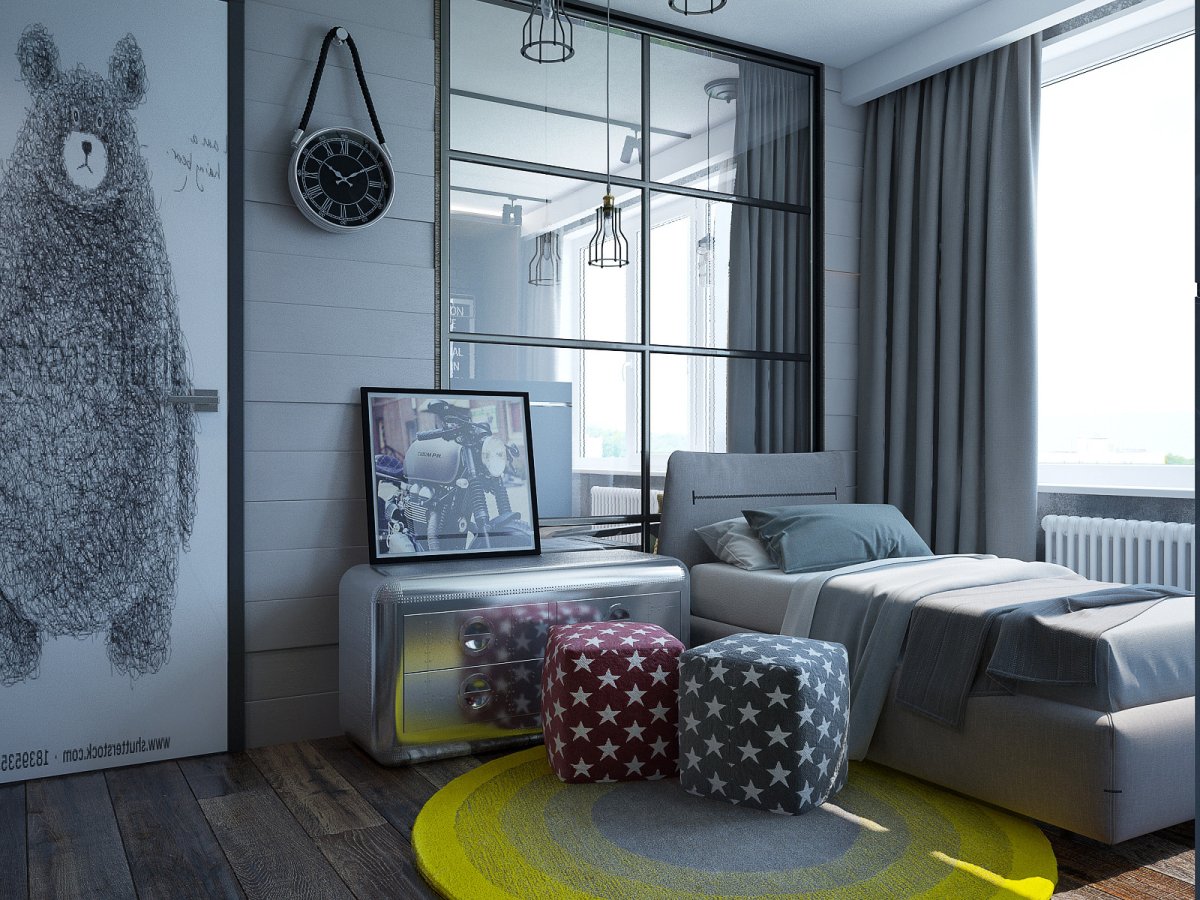 Комната в стиле Модерн для подростка мальчика