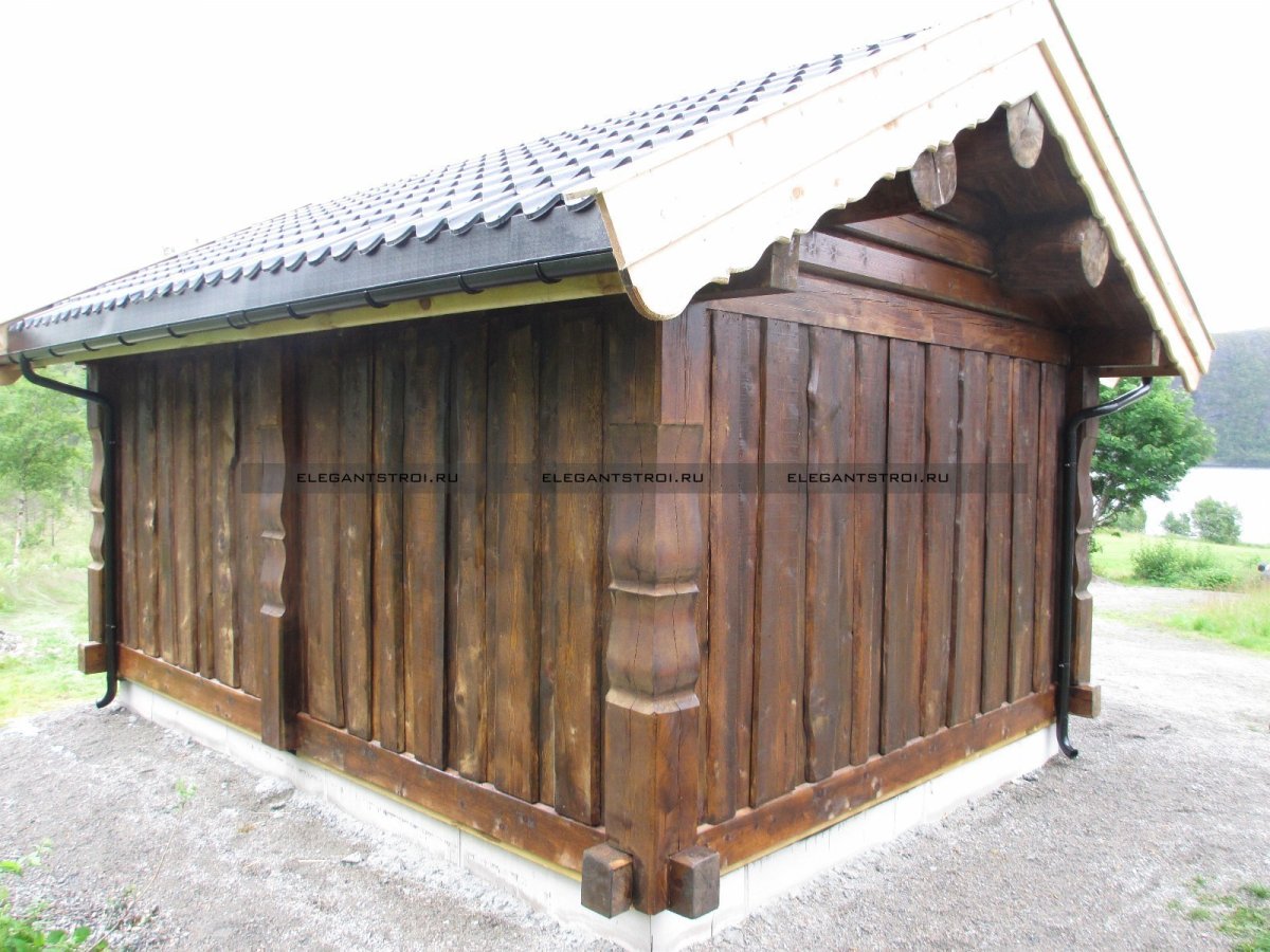 Хозблок из необрезной доски