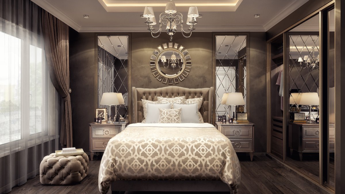 Визуализация спальной комнаты