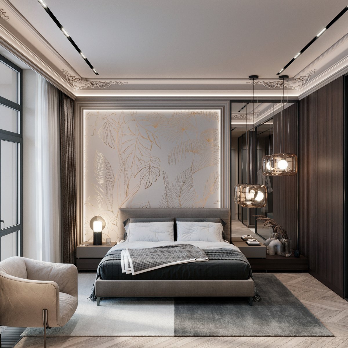 Спальня 3d Max 2021