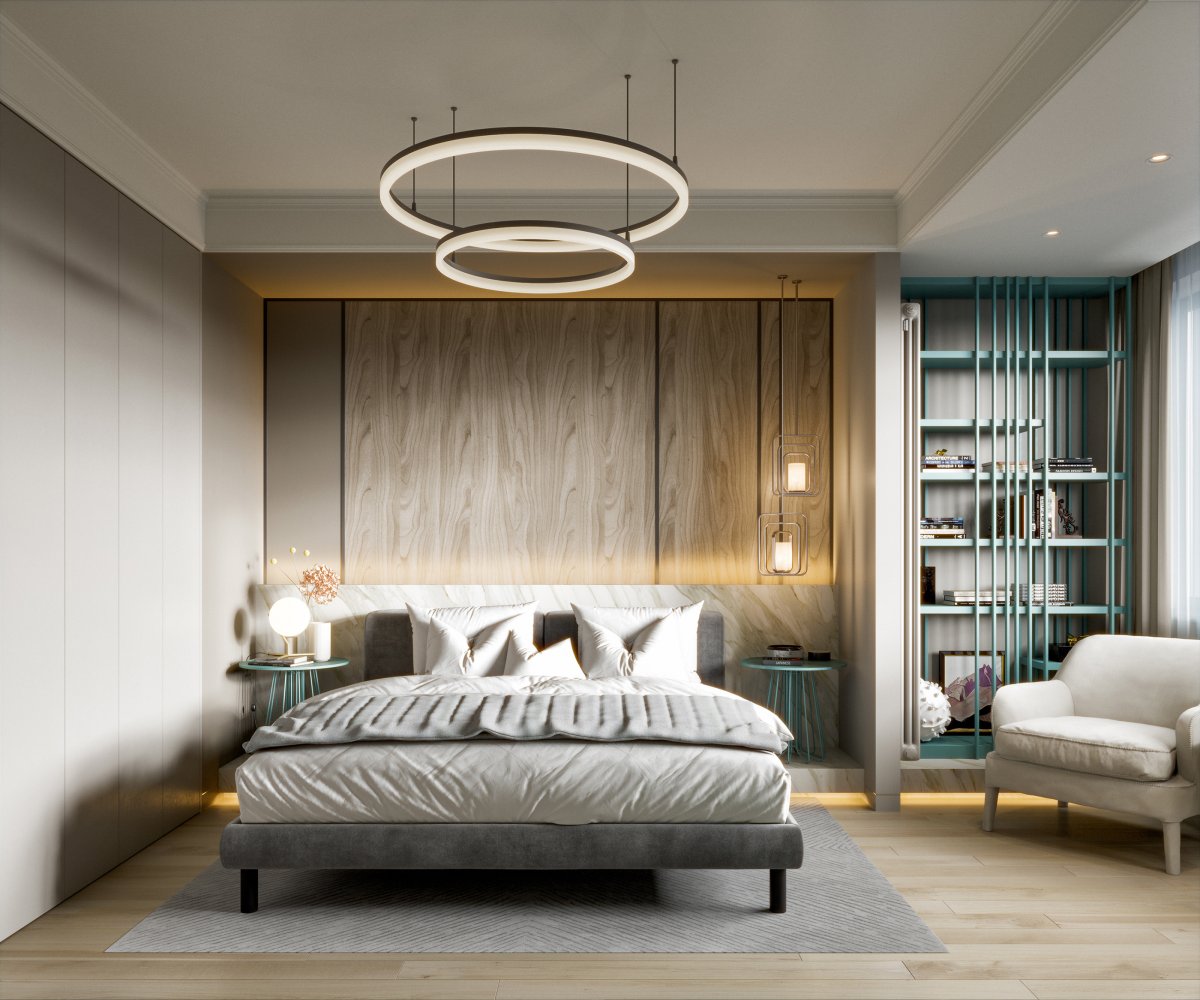 Визуализация интерьера спальни