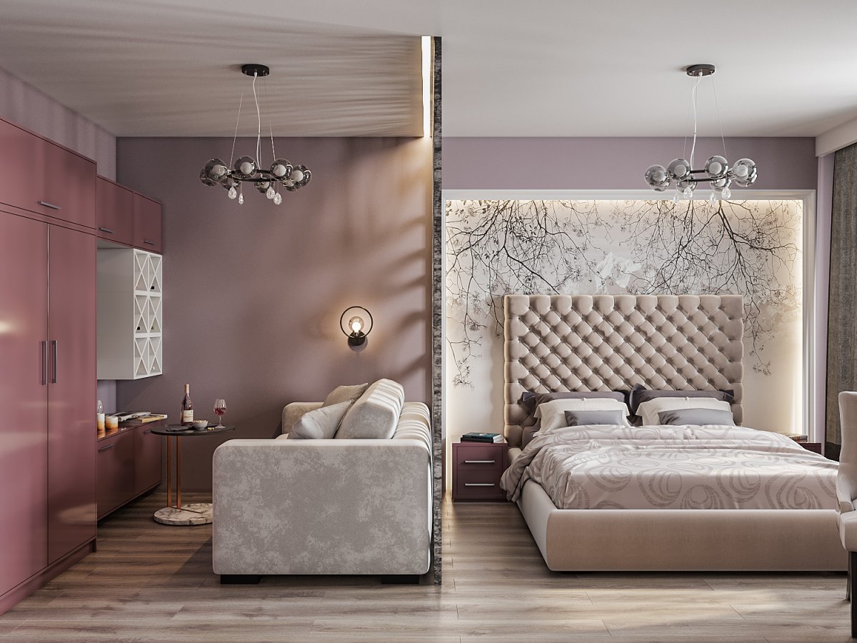 Визуализация спальной комнаты